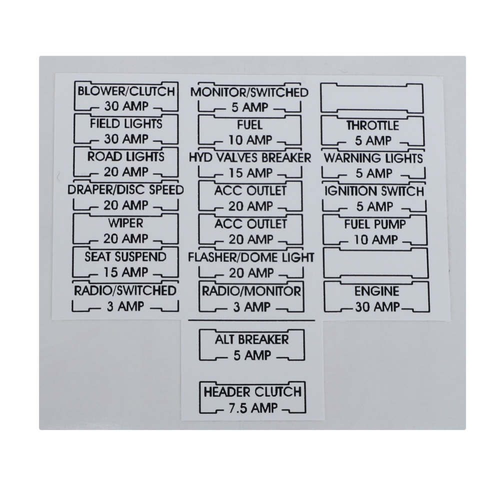Наклейка, предохранитель